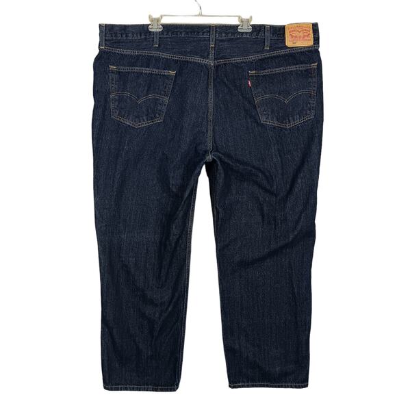 Levis 559 Relaxed Straight Jeans Size 52 x 32 Dark Blue Wash Straight Leg - Picture 2 of 6